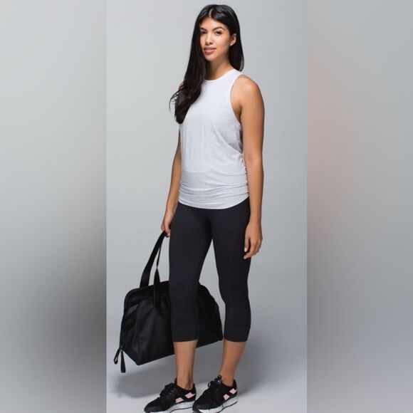 Lululemon All Tied Up Tank (Prima Cotton) Heathered Cool Breeze Gray Size Small - Picture 5 of 10